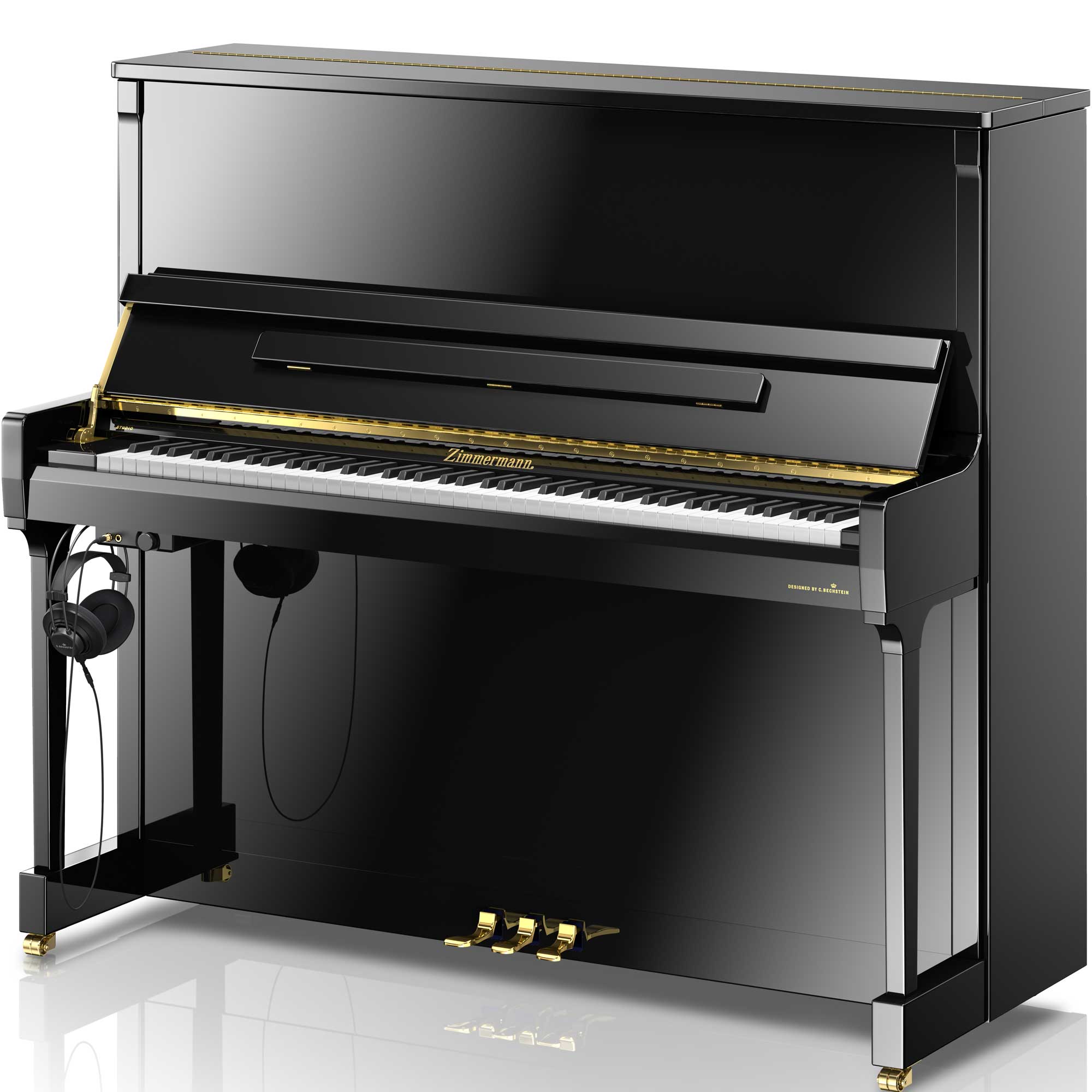 Zimmermann S8 Vario Silent Klavier in Schwarz