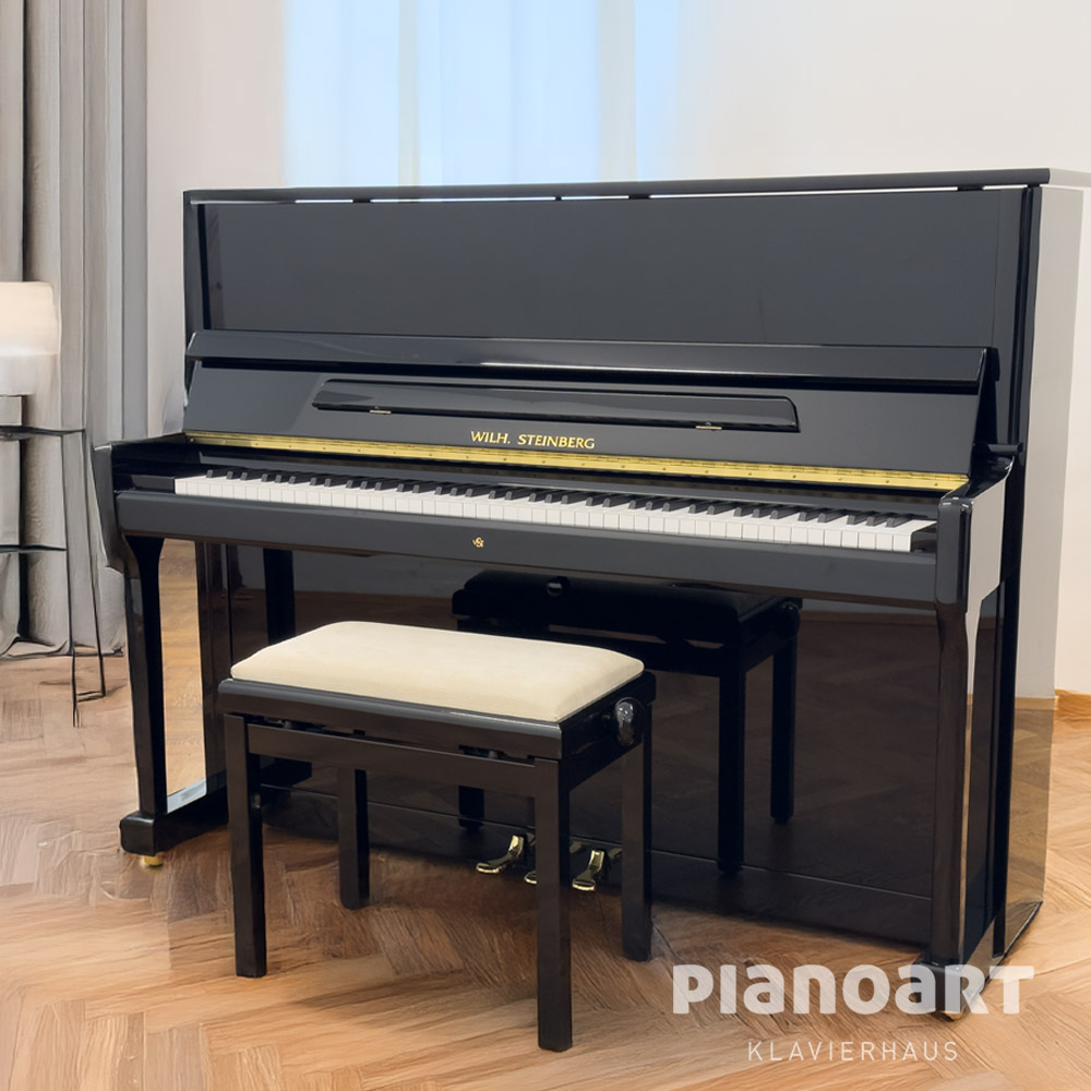 Wilh. Steinberg P 118 Klavier in Schwarz Hochglanz