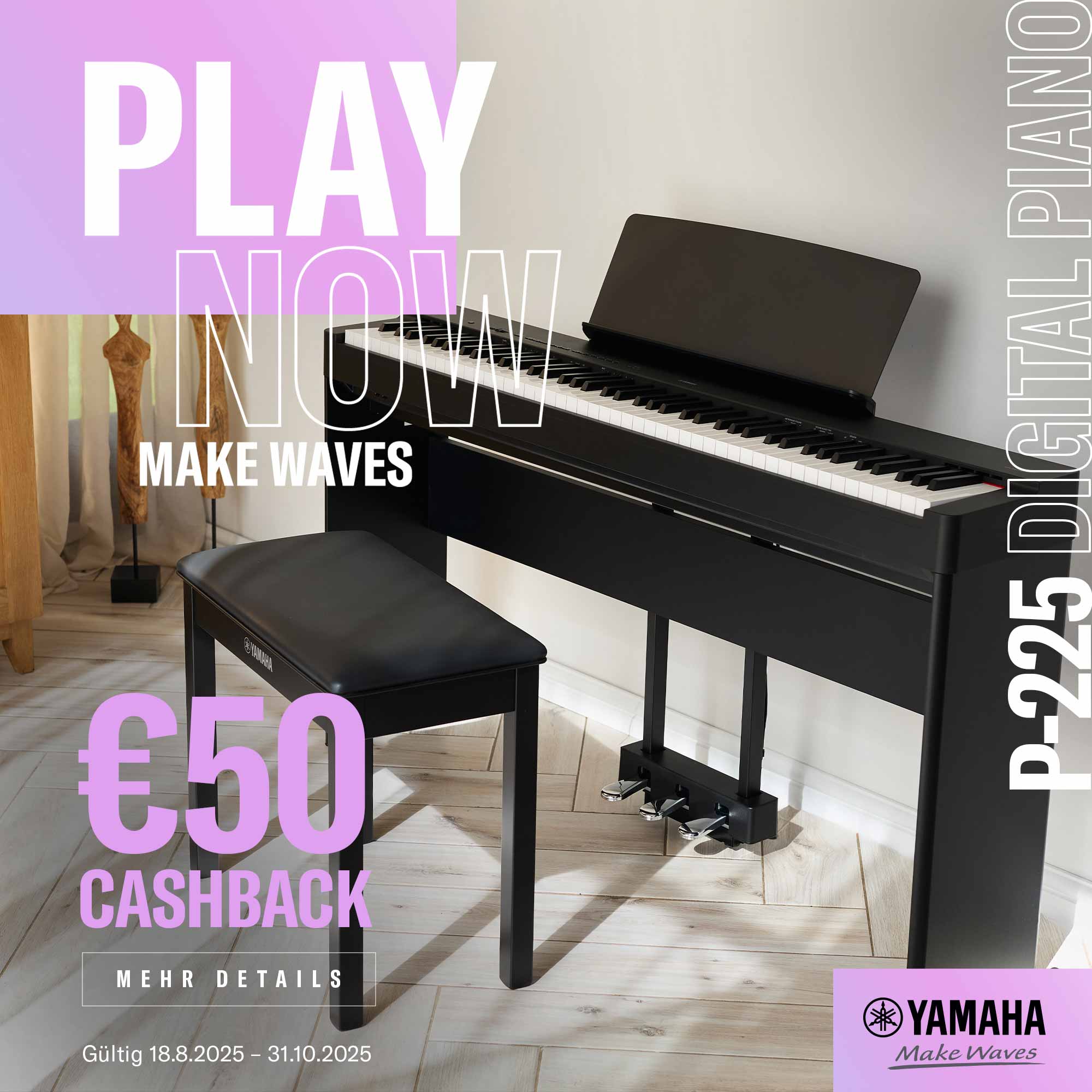 Yamaha P-225 Cashback Aktion