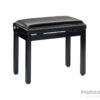 Klavierbank Stagg BP39 Schwarz poliert und Kunstleder Aufsatz Schwarz