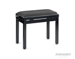 Stagg Klavierbank BP39 schwarz polierte Füße und schwarze Samt Auflage