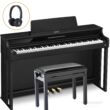 Casio Celviano AP 550 BK Digitalpiano Set Schwarz mit Kopfhörer