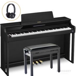 Casio Celviano AP 550 BK Digitalpiano Set Schwarz mit Kopfhörer