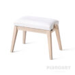 Hidrau Kobe BG50 Klavierbank in Esche und weißem Kunstleder