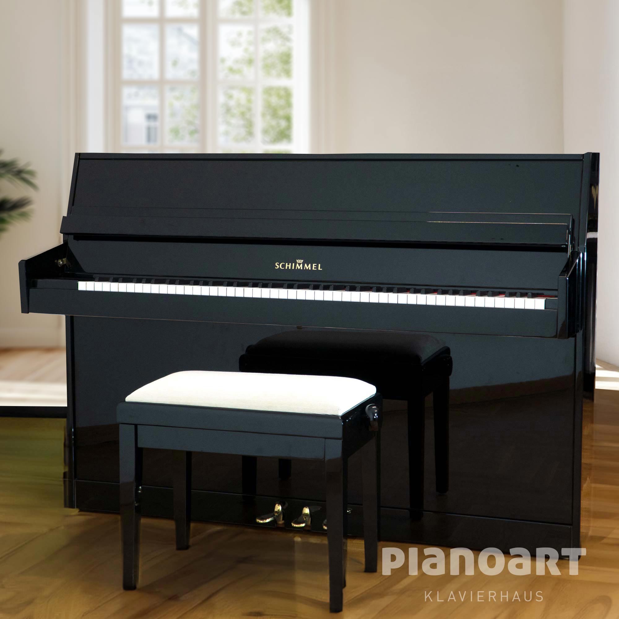 Schimmel M 104 Klavier gebraucht in Schwarz