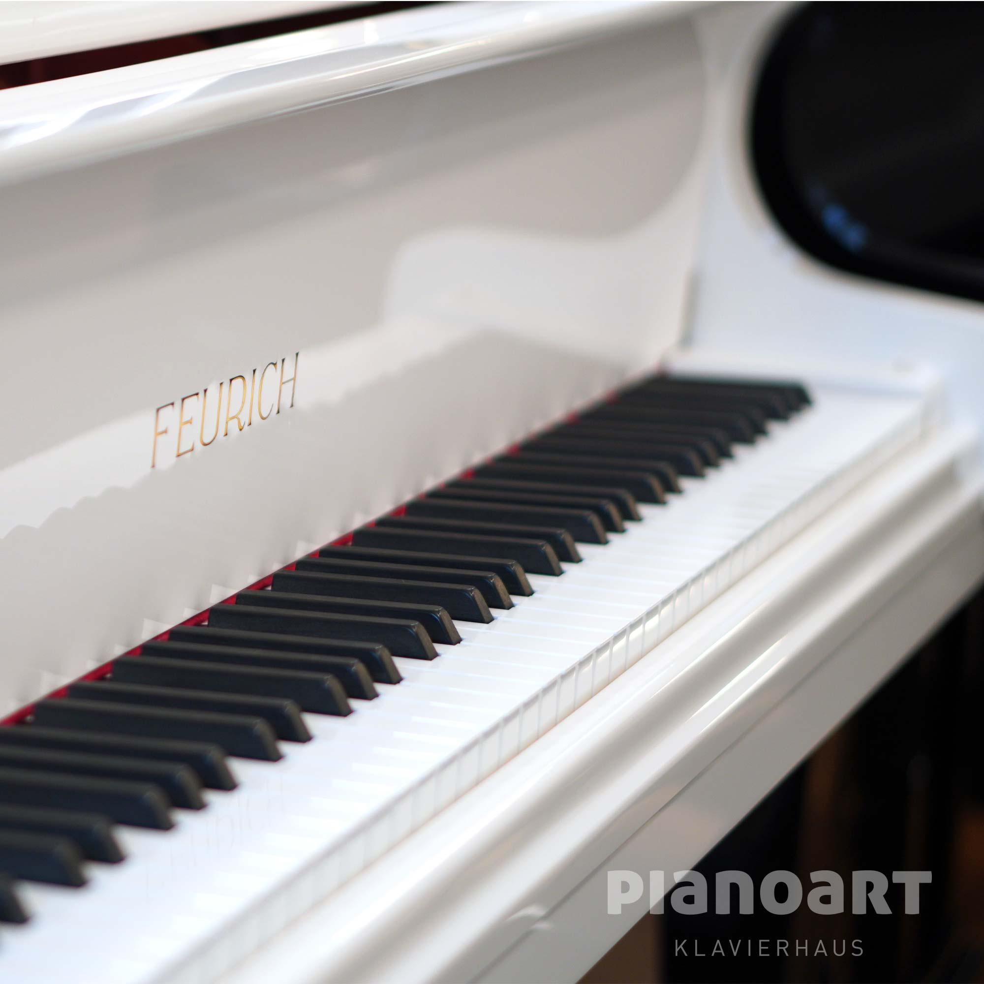 Feurich Dynamik II Tasten Weißer Flügel