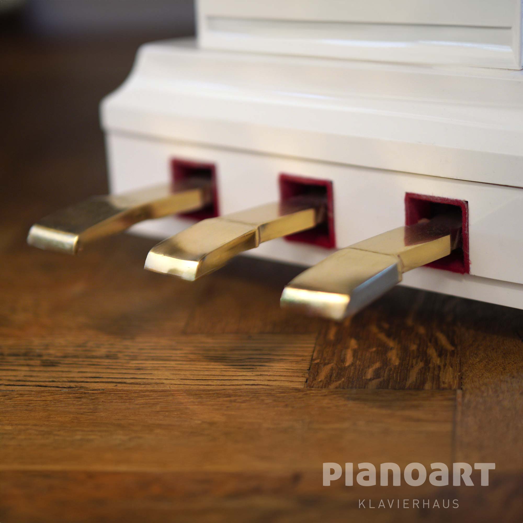 Pedale eines Feurich F 179 Flügels