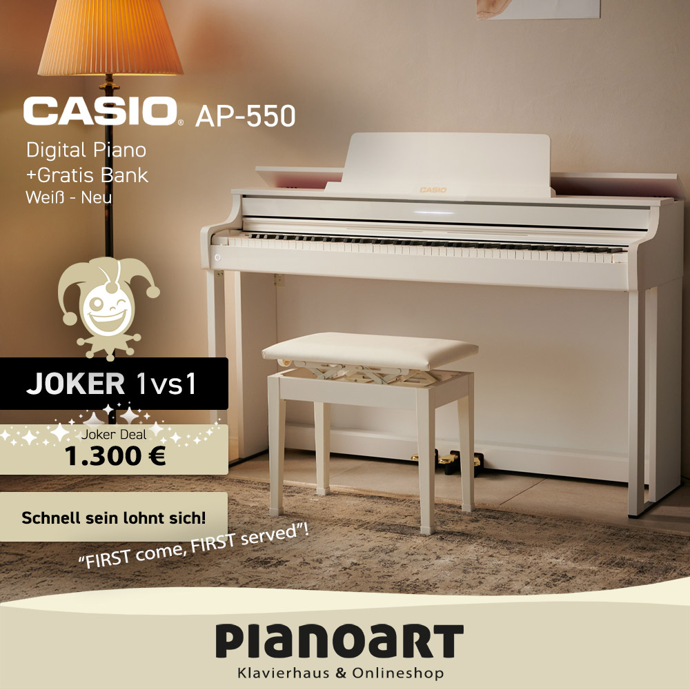 Joker Deal Casio AP-550 WE Digitalpiano und gratis Klavierbank