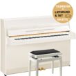 Yamaha b1 Gebraucht Klavier in Weiß Hochglanz
